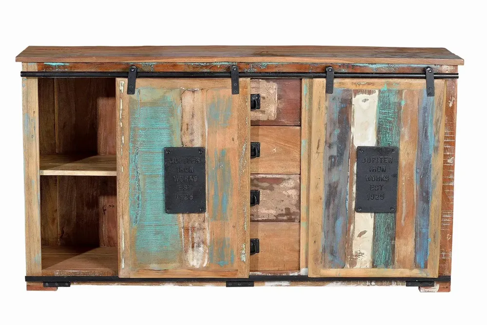 Sideboards - BANGKOK - Exclusive buffet for its multicolored recycled wood - GINER Y COLOMER