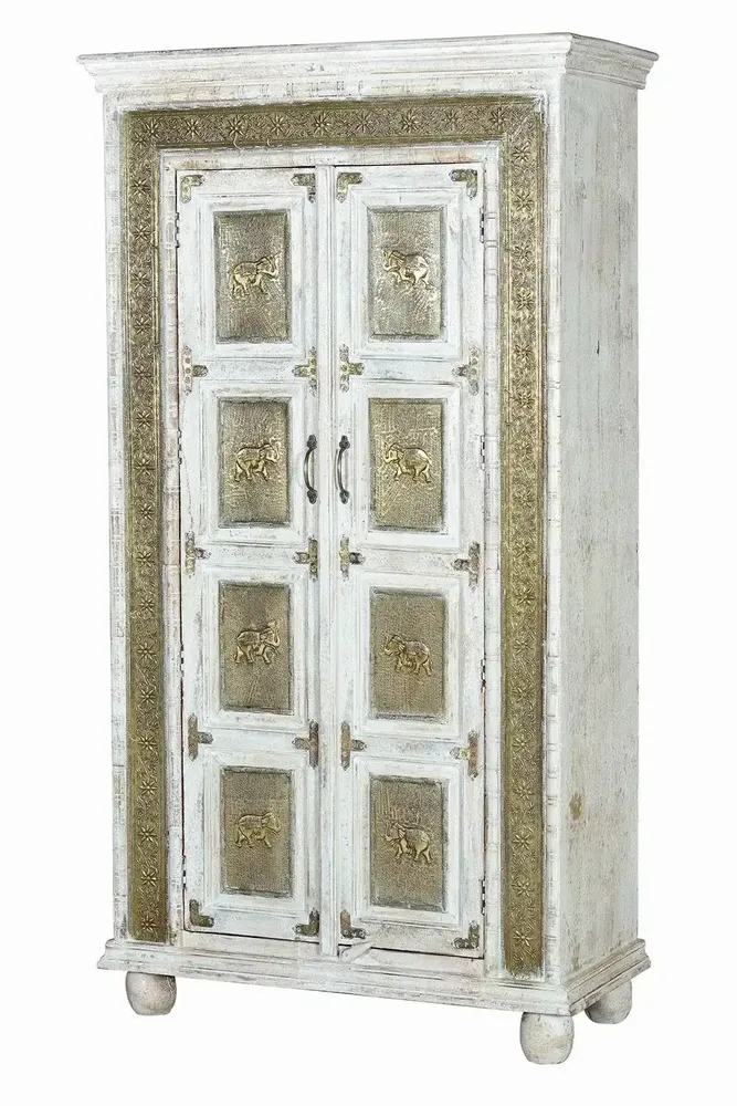 Boîtes de rangement  - Coffret en manguier blanc vieilli craquelé - GINER Y COLOMER