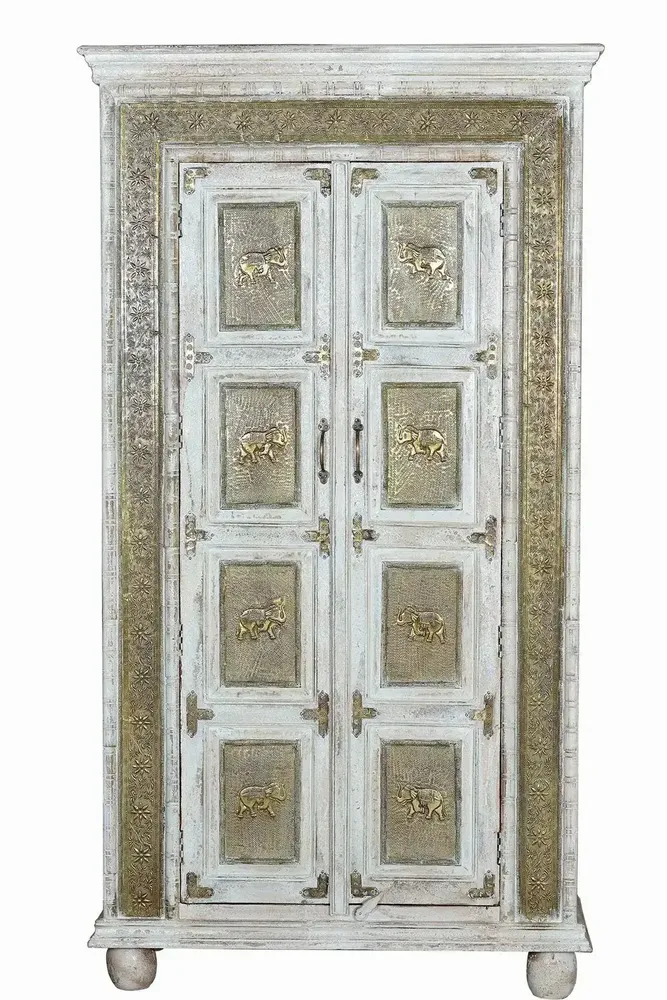Boîtes de rangement  - Coffret en manguier blanc vieilli craquelé - GINER Y COLOMER