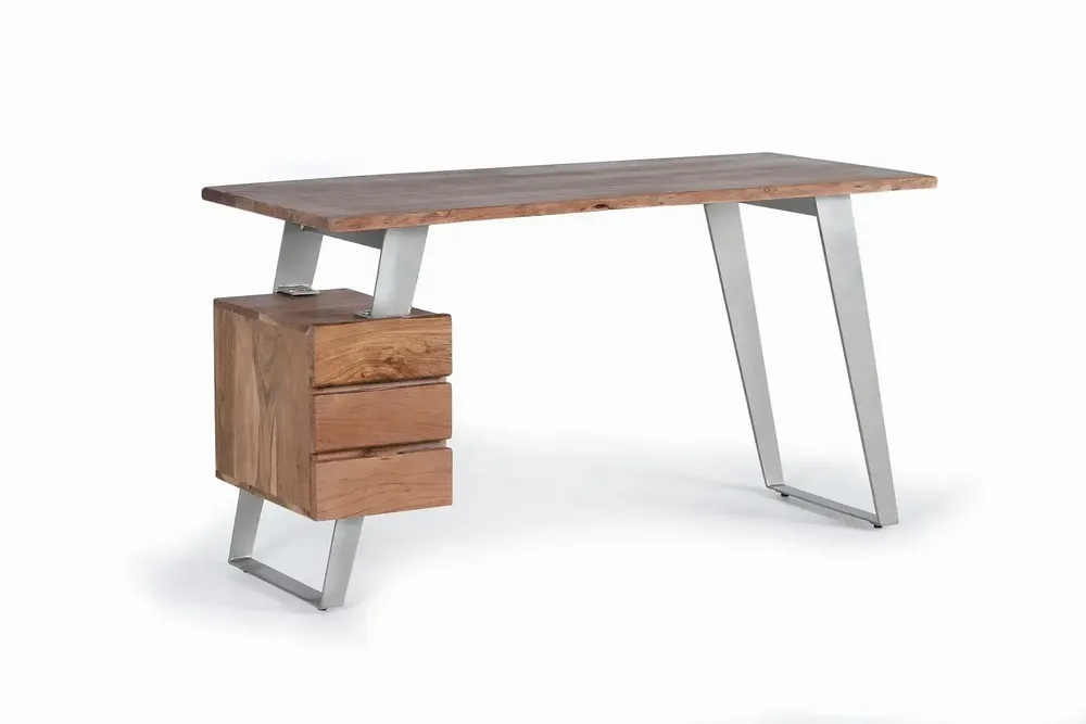 Bureaux - Bureau en bois de manguier et métal - GINER Y COLOMER