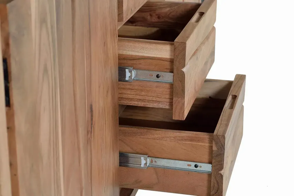 Sideboards - Acacia wood and metal sideboard - GINER Y COLOMER