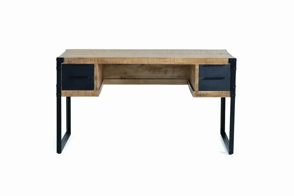 Bureaux - Bureau en bois de manguier et métal - GINER Y COLOMER
