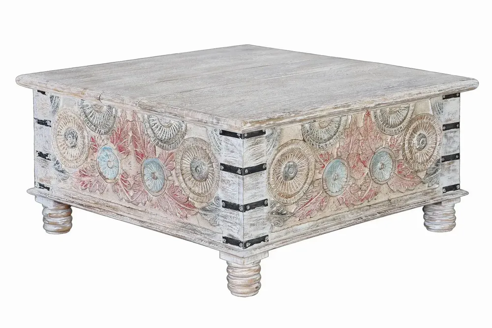 Coffee tables - Multicolored mango wood coffee table - GINER Y COLOMER