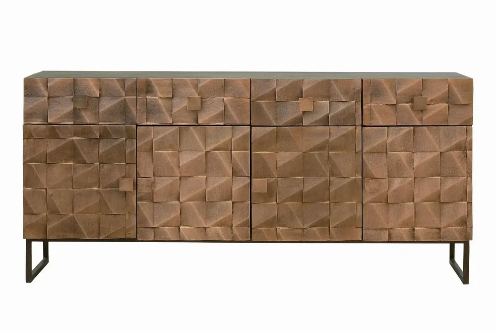 Sideboards - Sideboard in mango wood and dark brown bronze - GINER Y COLOMER