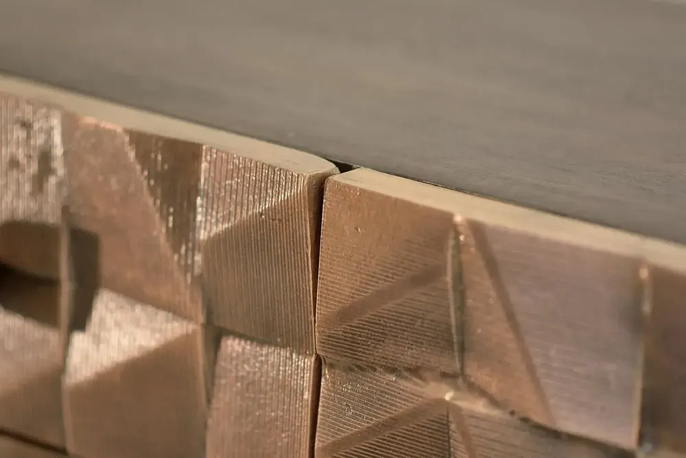 Sideboards - Industrial sideboard in mango wood and metal details - GINER Y COLOMER