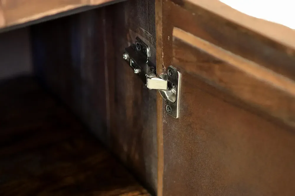 Sideboards - Industrial sideboard in mango wood and metal details - GINER Y COLOMER