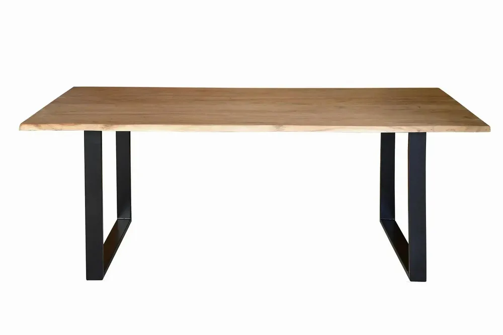 Dining Tables - Acacia wood dining table and metal legs - GINER Y COLOMER