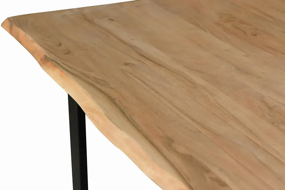 Dining Tables - Acacia wood dining table and metal legs - GINER Y COLOMER