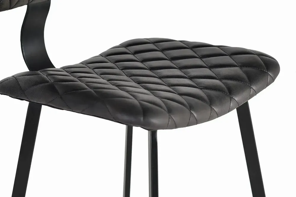 Tabourets - Tabouret en cuir naturel et metal - GINER Y COLOMER