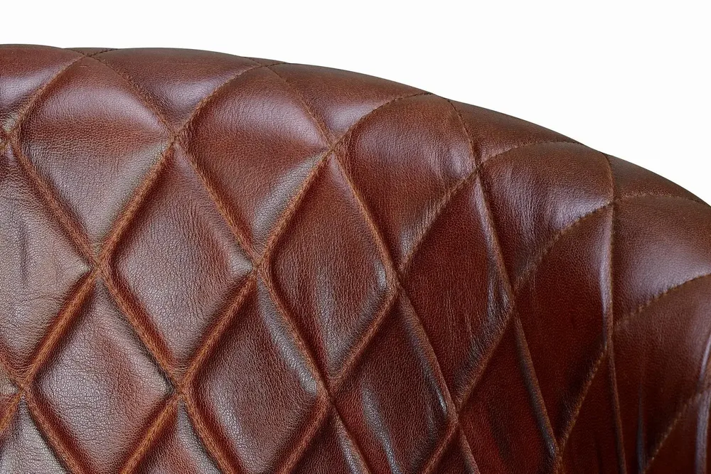 Chairs - Natural leather chair with metal legs - GINER Y COLOMER