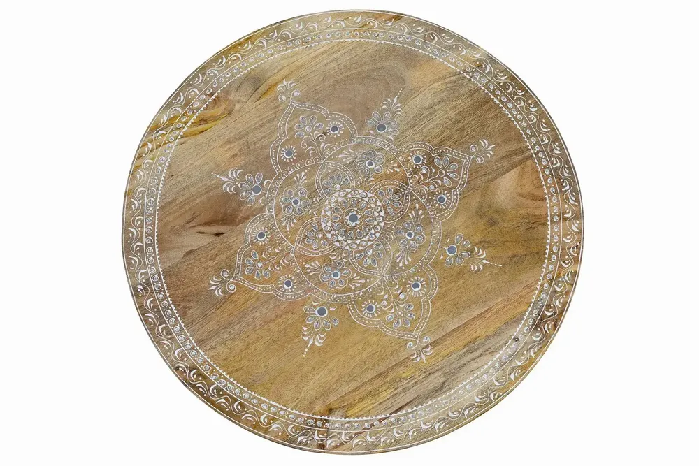 Coffee tables - Coffee table in mango wood and natural and black metal legs - GINER Y COLOMER
