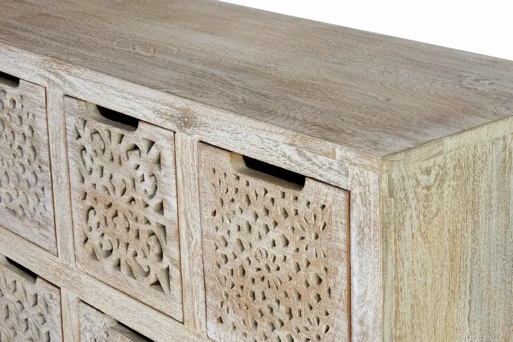 Chests of drawers - Chest of drawers in aged white mango wood - GINER Y COLOMER