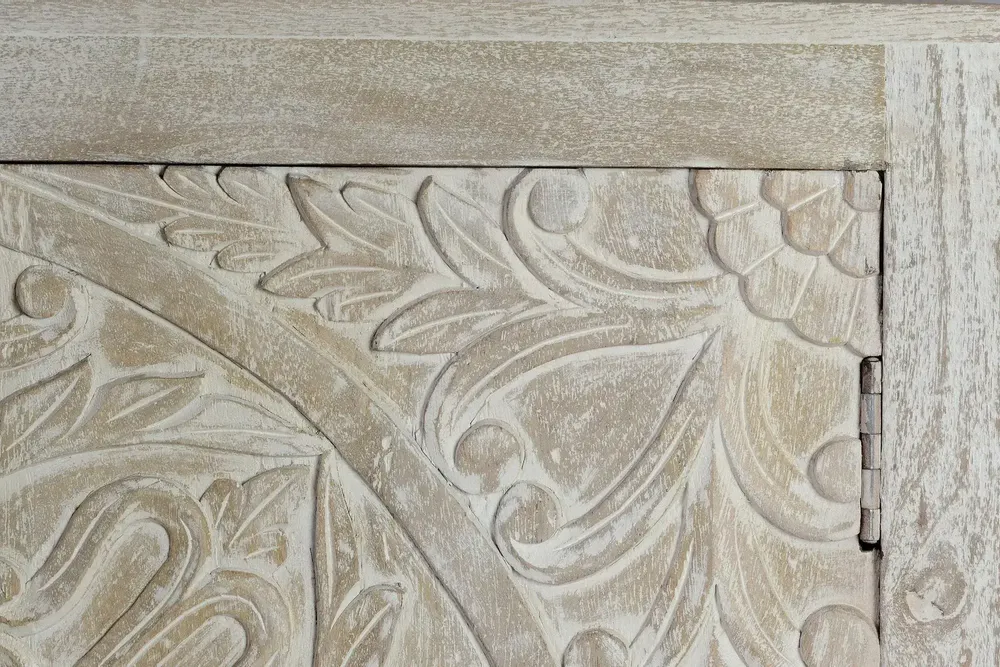 Sideboards - Sideboard in aged white mango wood - GINER Y COLOMER