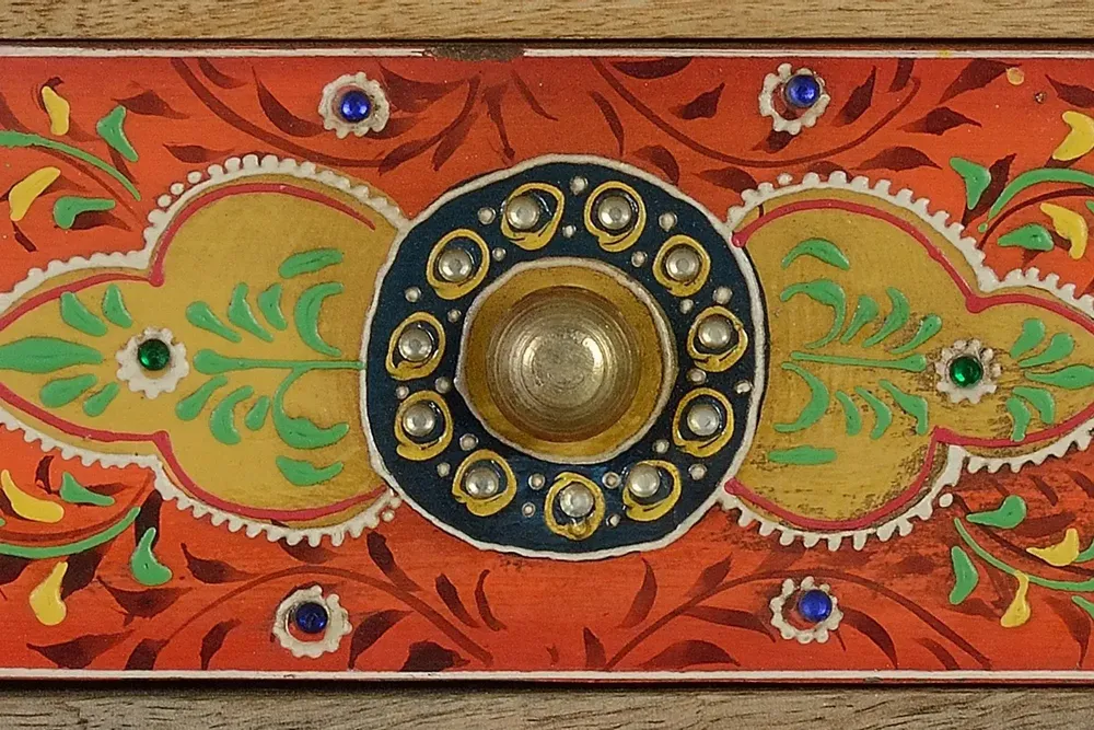 Coffee tables - Multicolored hand-painted mango wood coffee table - GINER Y COLOMER