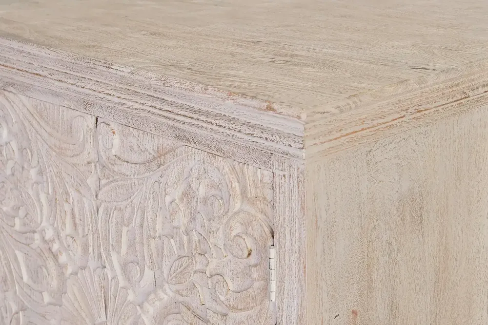 Chests of drawers - Chest of drawers in aged white mango wood - GINER Y COLOMER
