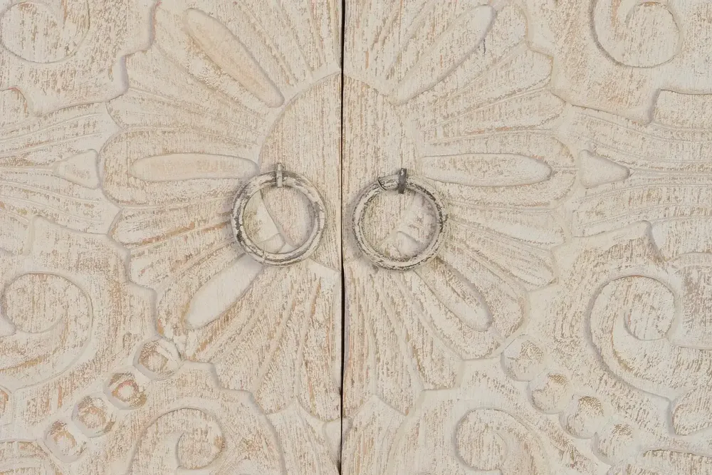 Chests of drawers - Chest of drawers in aged white mango wood - GINER Y COLOMER