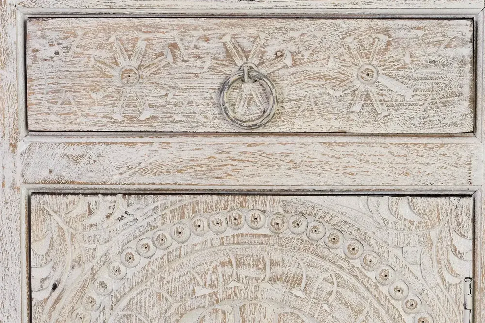 Sideboards - Sideboard in aged white mango wood - GINER Y COLOMER