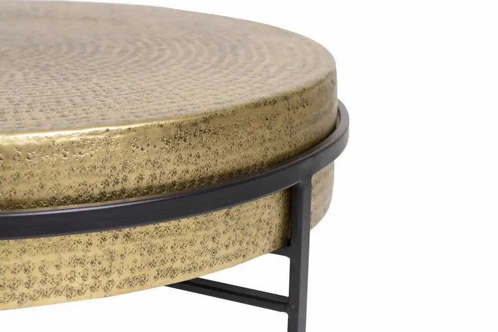 Tables basses - Table basse avec plateau en bronze et pieds en métal noir - GINER Y COLOMER