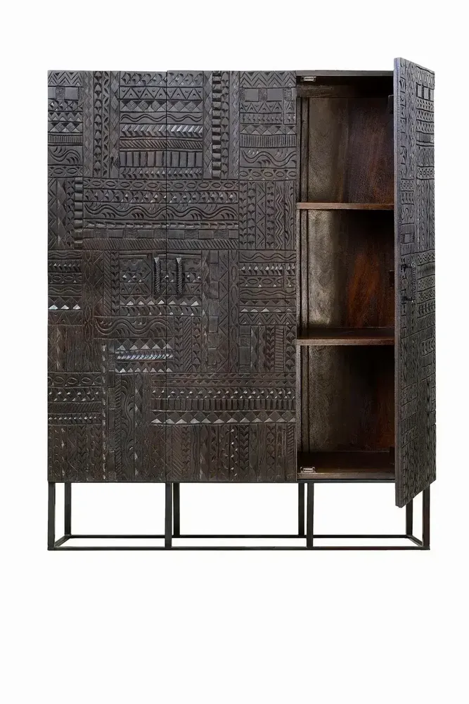 Sideboards - Showcase in mango wood and dark walnut metal - GINER Y COLOMER