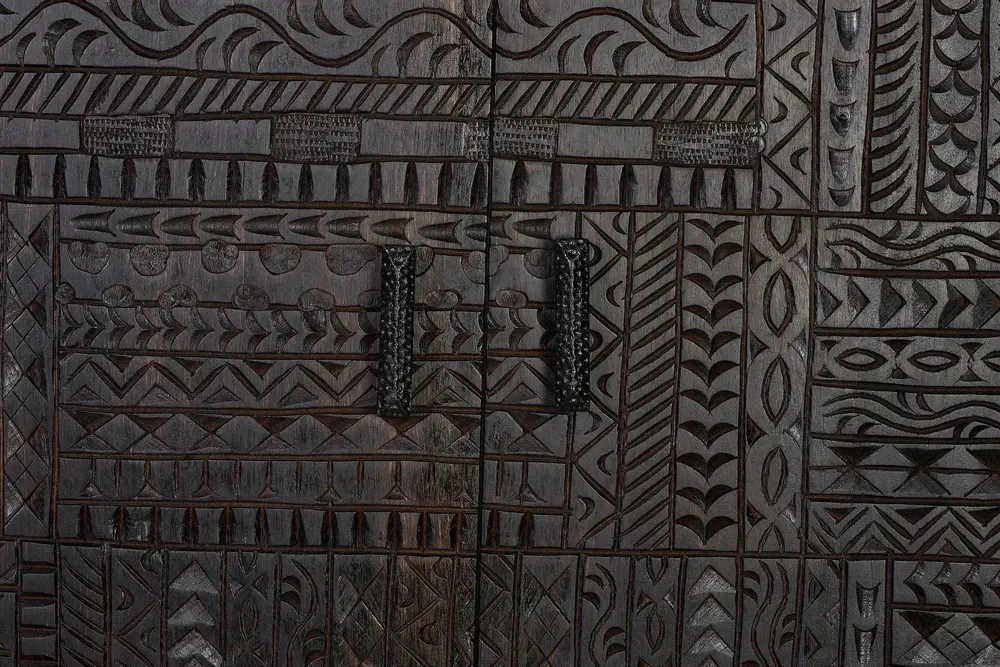 Sideboards - Showcase in mango wood and dark walnut metal - GINER Y COLOMER