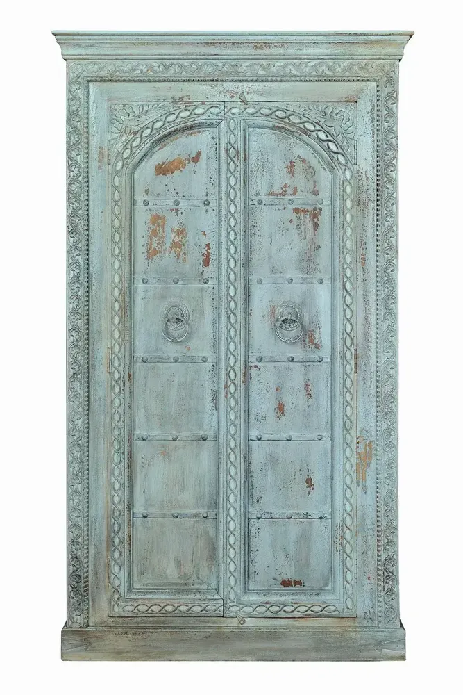 Wardrobe - Teal mango wood cabinet - GINER Y COLOMER