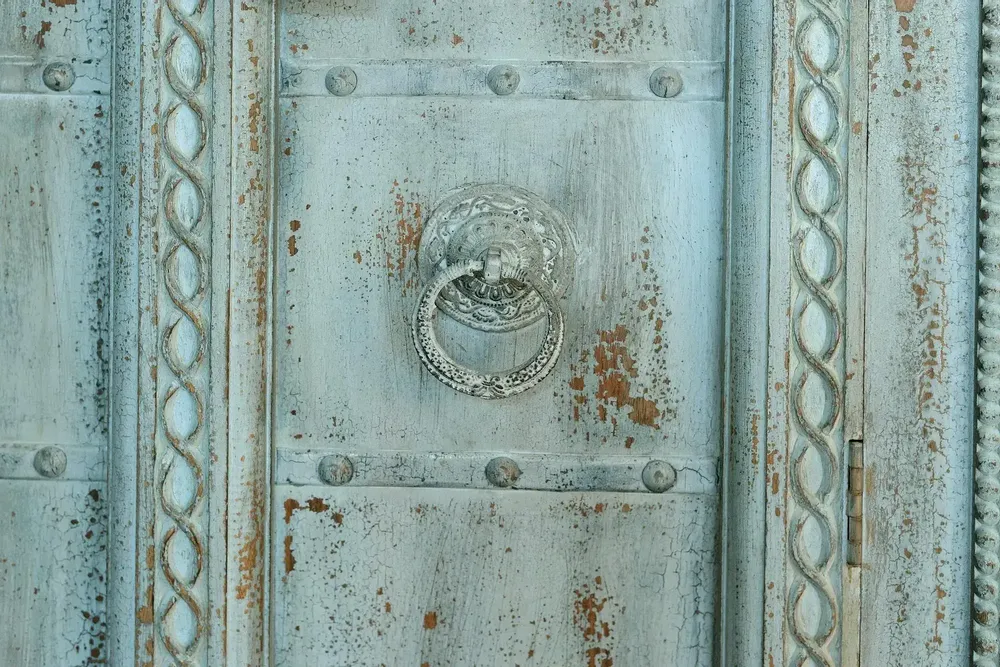 Wardrobe - Teal mango wood cabinet - GINER Y COLOMER