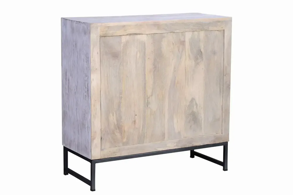 Sideboards - Mango wood sideboard and white and gray metal base - GINER Y COLOMER