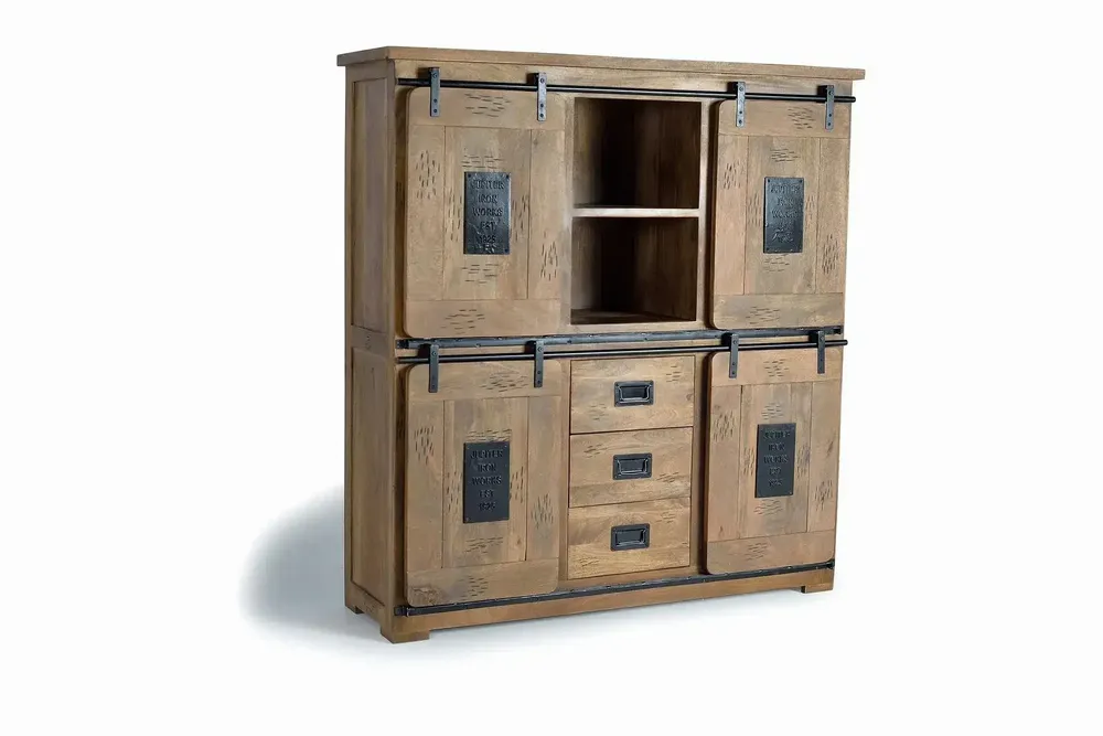 Sideboards - Mango wood and metal dresser - GINER Y COLOMER