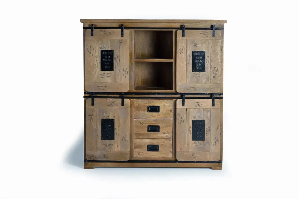 Sideboards - Mango wood and metal dresser - GINER Y COLOMER