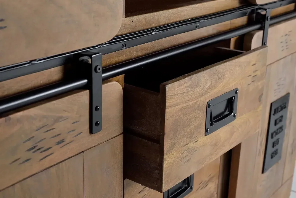 Sideboards - Mango wood and metal dresser - GINER Y COLOMER