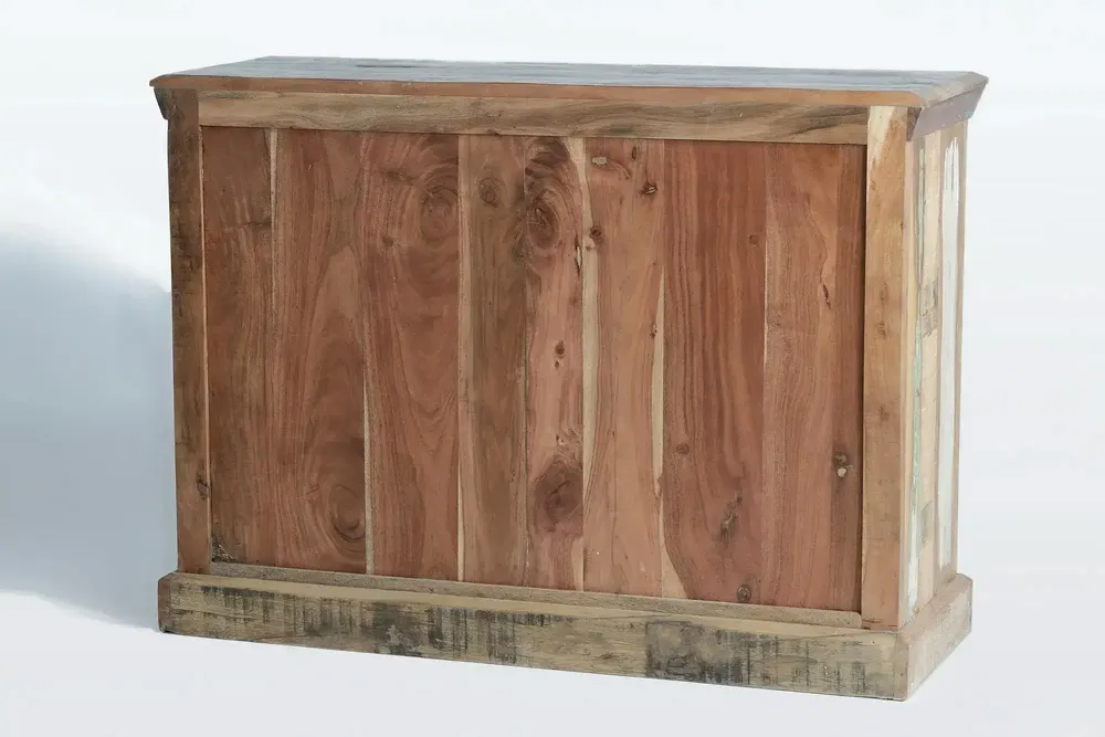 Buffets - Buffet en bois recyclé et détails métalliques multicolores - GINER Y COLOMER