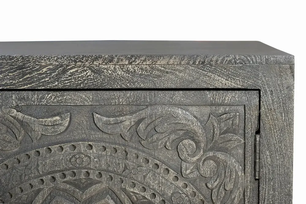 Sideboards - Aged gray mango wood sideboard - GINER Y COLOMER
