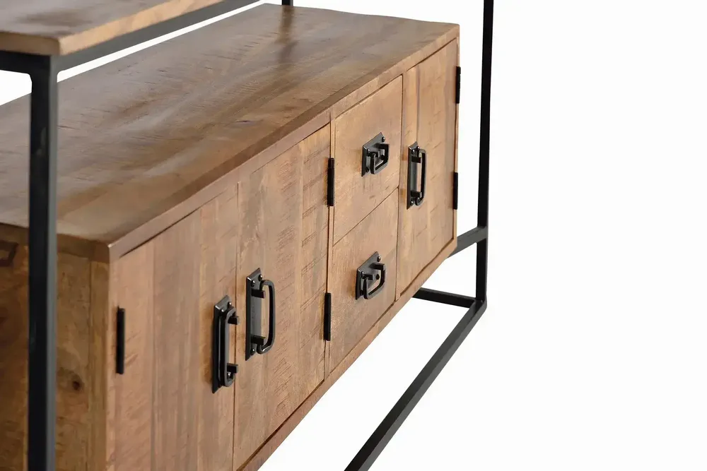 Sideboards - Mango wood and metal sideboard - GINER Y COLOMER