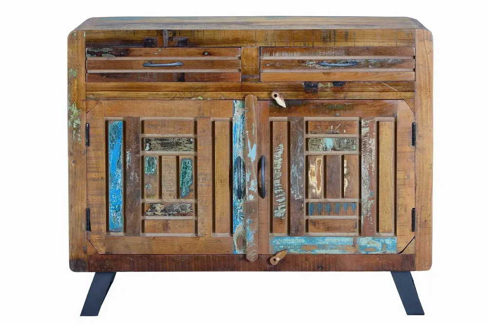 Chests of drawers - Exclusive chest of drawers in multicolored recycled wood - GINER Y COLOMER