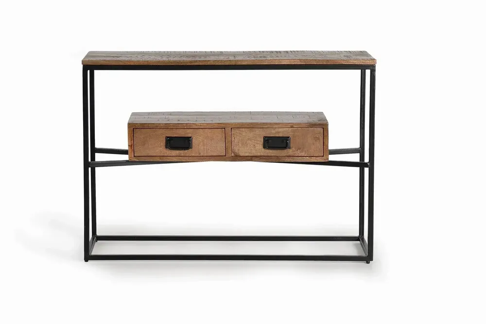 Console table - Mango wood and metal console - GINER Y COLOMER