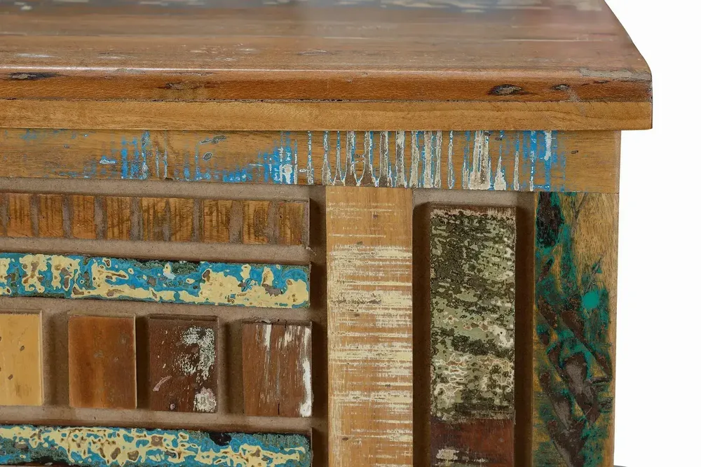 Boîtes de rangement - Malle exclusive en bois recyclé multicolore - GINER Y COLOMER