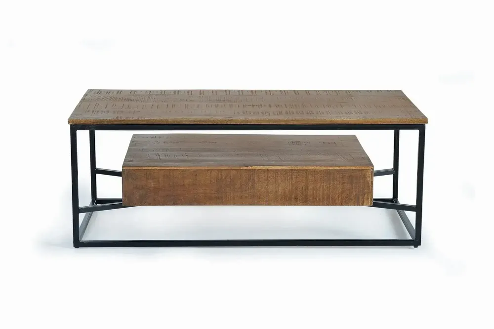 Tables basses - Table basse en bois de manguier et métal - GINER Y COLOMER