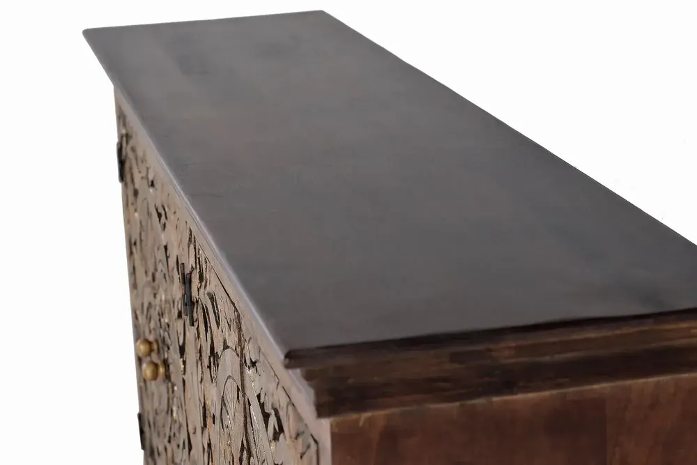 Sideboards - Sideboard in carved mango wood and gold leaf - GINER Y COLOMER