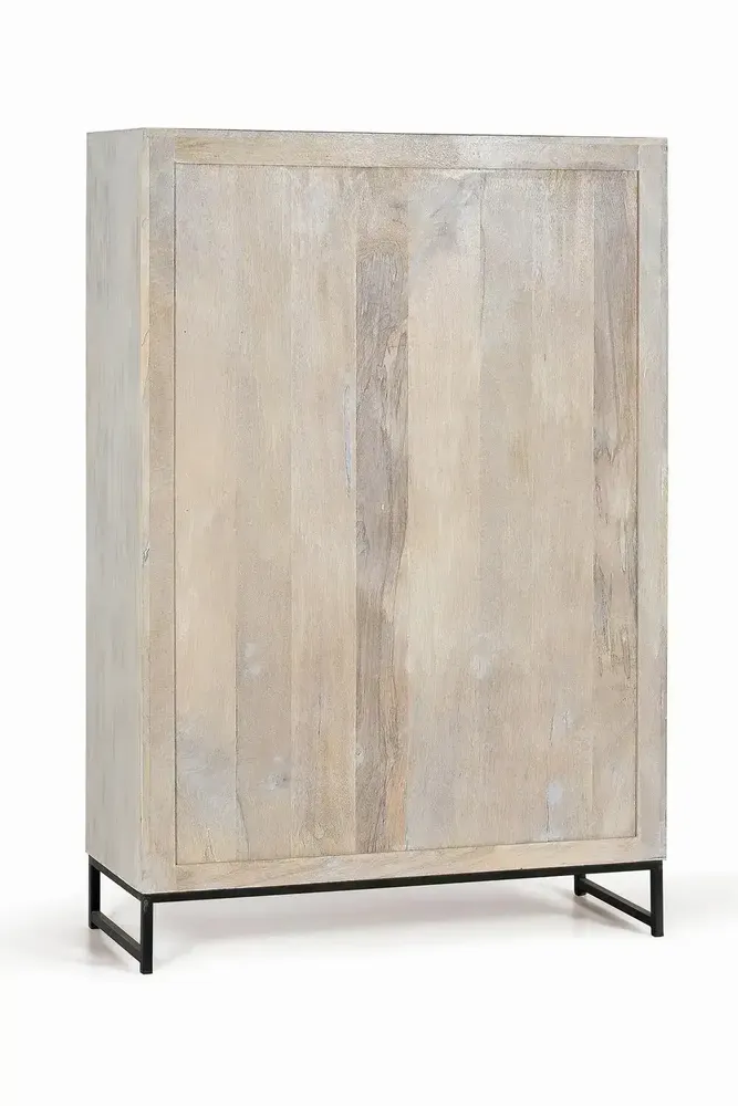 Buffets - Vitrine en manguier et pieds en métal blanc vieilli - GINER Y COLOMER