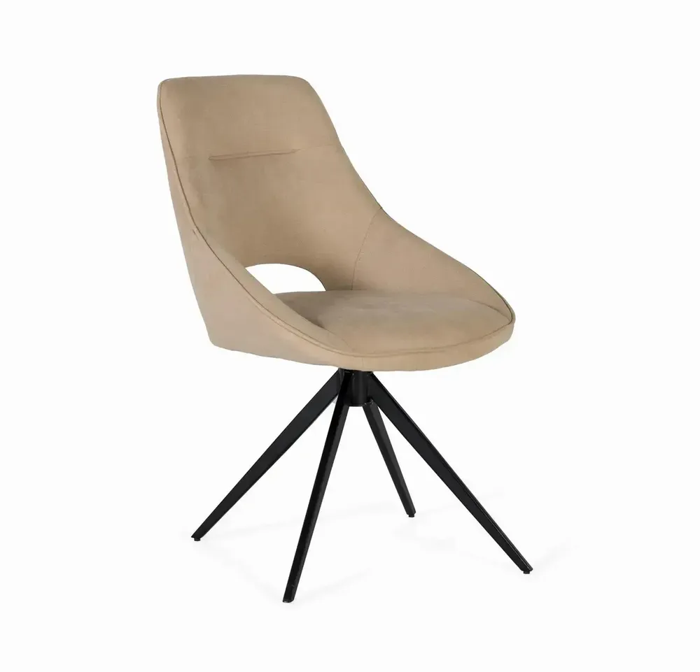 Chairs - Set of two swivel chairs covered in fabric - GINER Y COLOMER