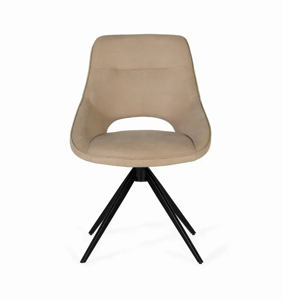 Chairs - Set of two swivel chairs covered in fabric - GINER Y COLOMER