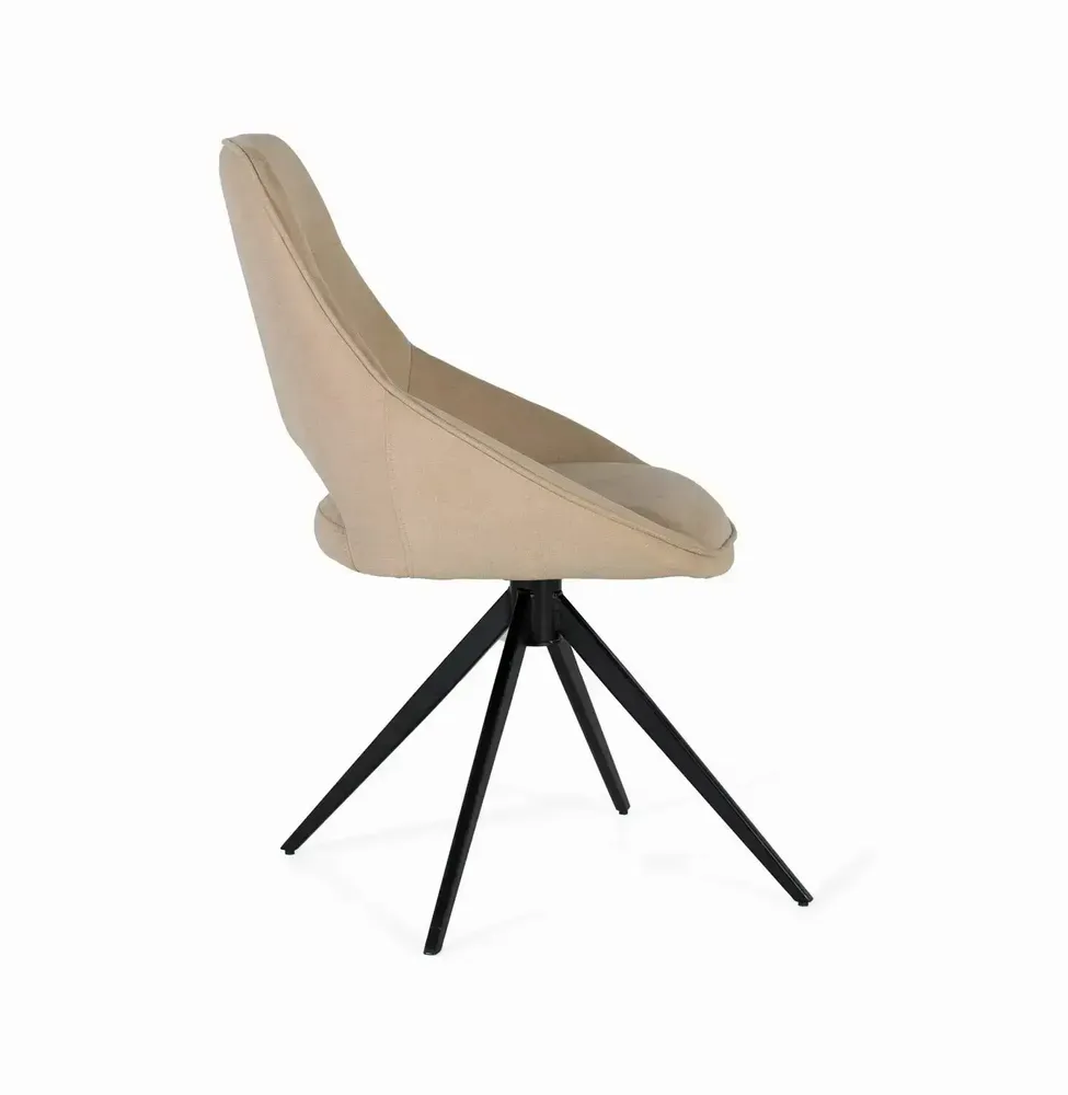 Chairs - Set of two swivel chairs covered in fabric - GINER Y COLOMER