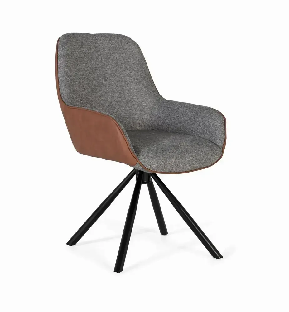 Chairs - Set of 2 fabric covered swivel chairs - GINER Y COLOMER