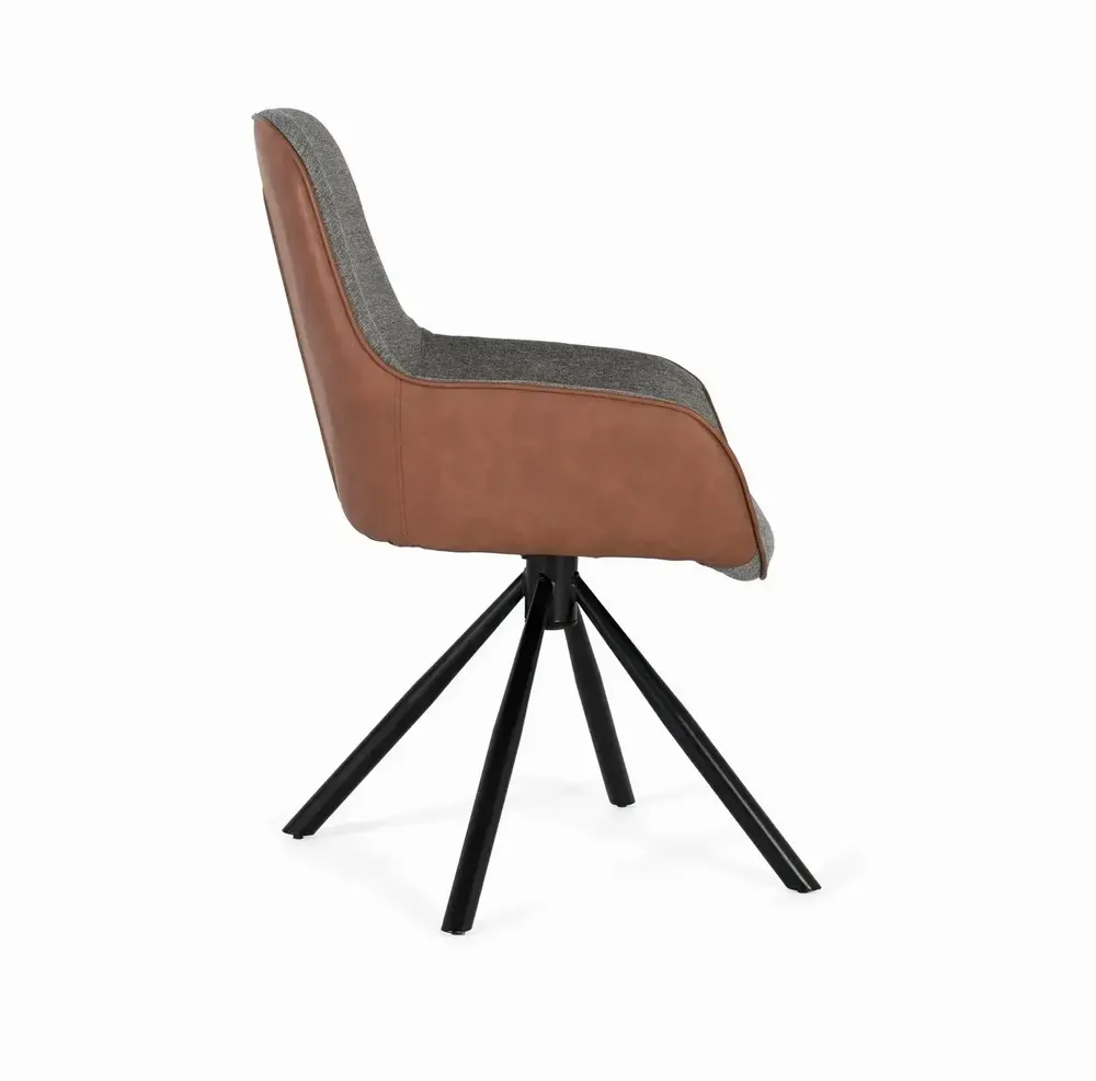 Chairs - Set of 2 fabric covered swivel chairs - GINER Y COLOMER