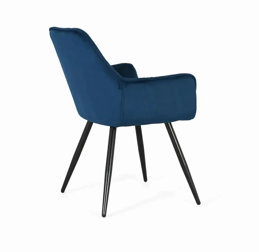 Chairs - Set of two chairs covered in velvet and steel legs - GINER Y COLOMER