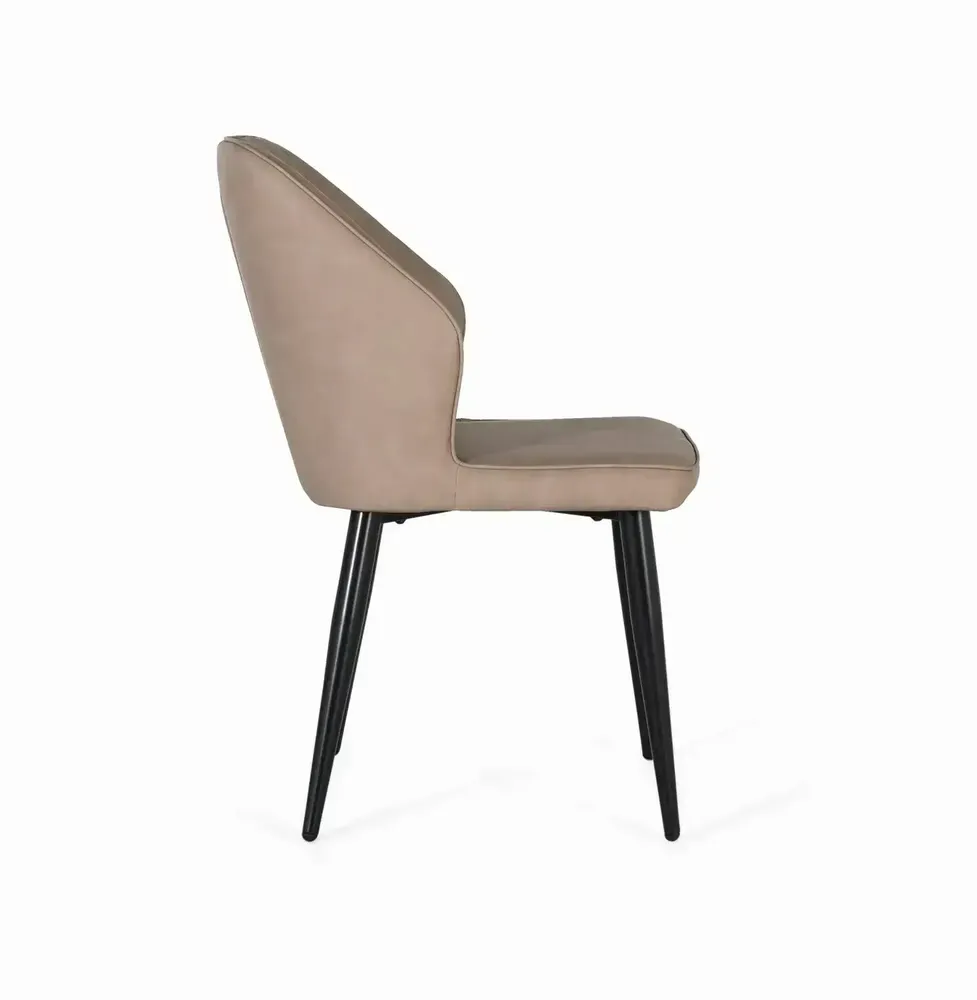 Chairs - Set of 2 chairs upholstered in gray and steel legs - GINER Y COLOMER