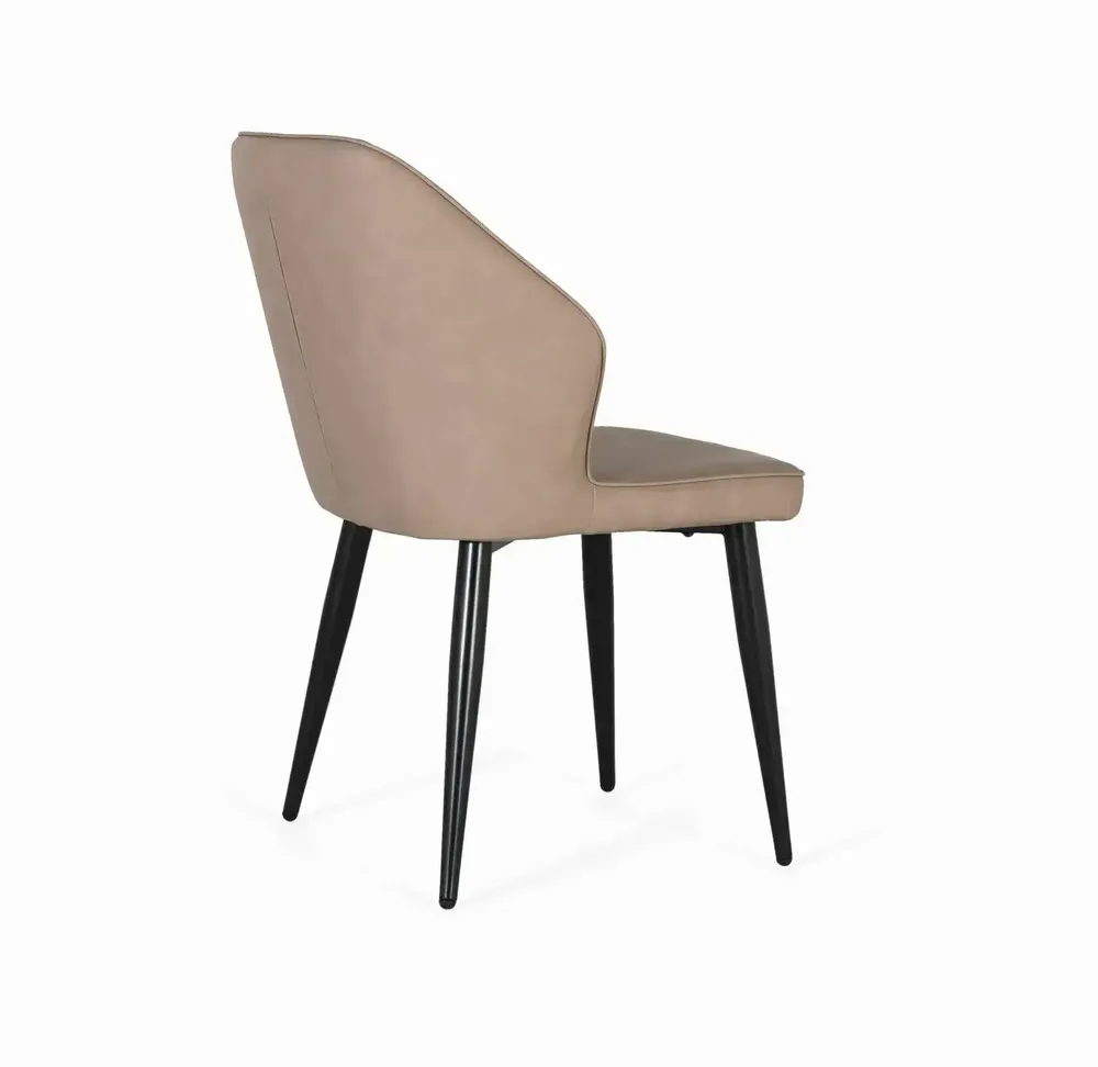 Chairs - Set of 2 chairs upholstered in gray and steel legs - GINER Y COLOMER