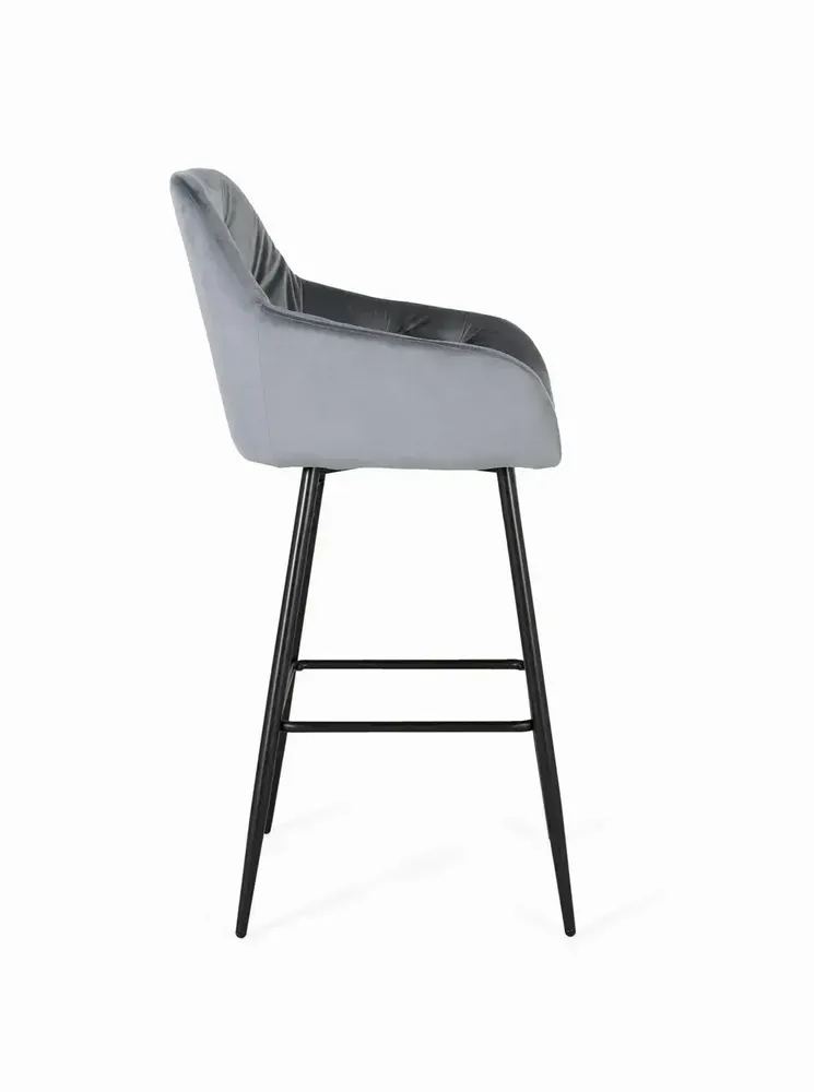 Tabourets - Ensemble de deux tabourets recouverts de velours et structure en métal - GINER Y COLOMER
