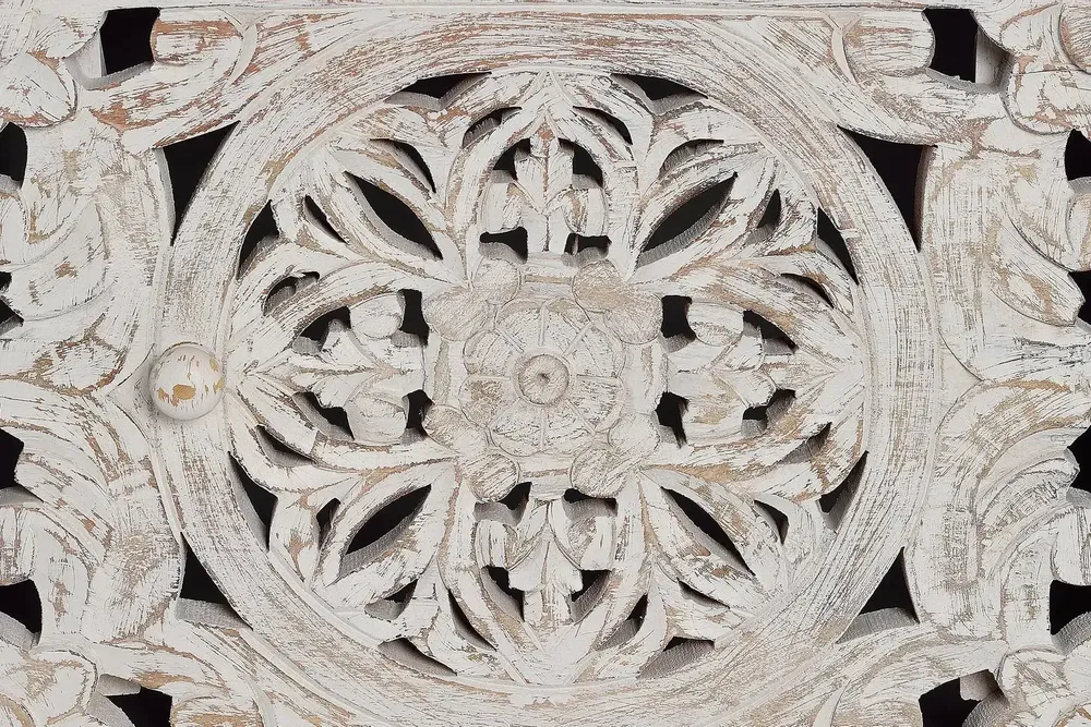 Meubles TV - Meuble tv en bois de manguier sculptée et métal - GINER Y COLOMER
