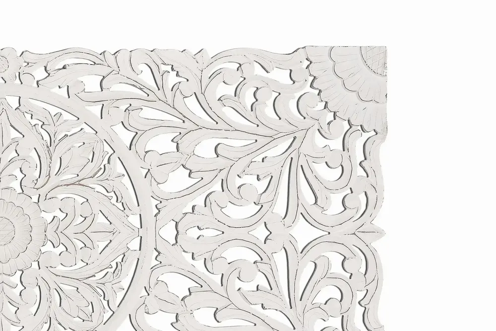 Beds - Antique White Hand Carved Headboard - GINER Y COLOMER